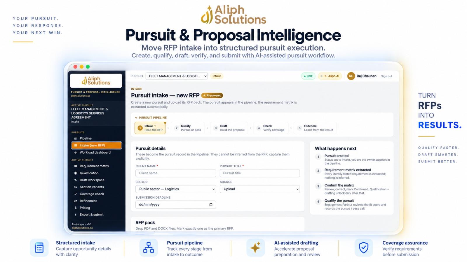 Pursuit & Proposal Intelligence UI